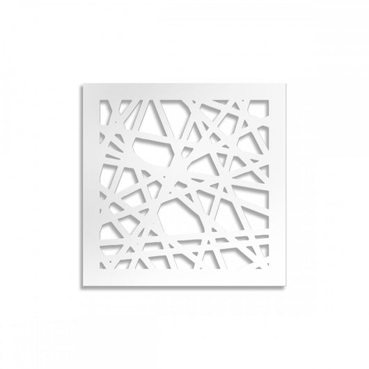 DIAGONAL SMALL - Pannello traforato in PVC - 10mm spessore Colore: bianco, Misura: 48x48 cm