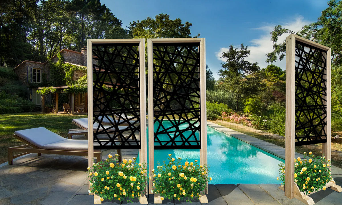 DIAGONAL SMALL - Separè  - Paravento modulabile - 70x190cm - in Legno e PVC Colore: nero