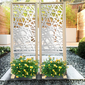 DIAGONAL SMALL - Separè  - Paravento modulabile - 70x190cm - in Legno e PVC Colore: bianco