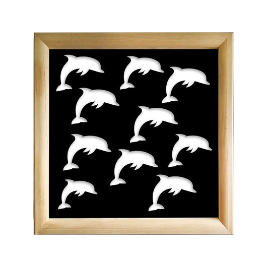 DOLPHIN - Moduli Decorativi in Legno e PVC Colore: nero, Misura: 73x73 cm