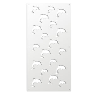 DOLPHIN - Pannello in PVC traforato - Parasole Colore: bianco, Misura: 50x150 cm