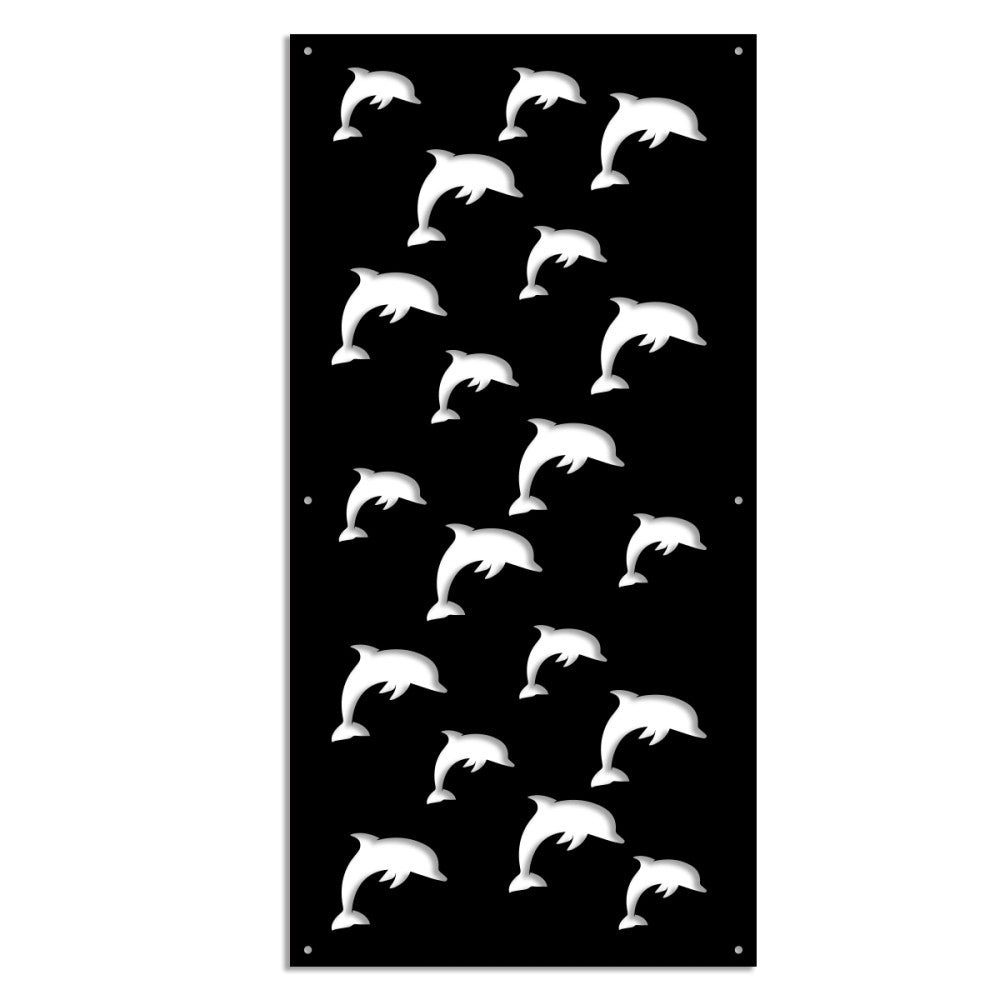 DOLPHIN - Pannello in PVC traforato - Parasole Colore: nero, Misura: 73x148 cm