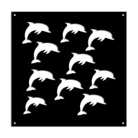 DOLPHIN - Pannello in PVC traforato - Parasole Misura: 48x48 cm, Colore: nero