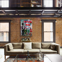 Dream Big -  Quadro Canvas Contemporaneo su telaio in legno Misura: 100x140 cm