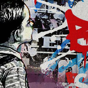 Dream Big -  Quadro Canvas Contemporaneo su telaio in legno Misura: 100x140 cm