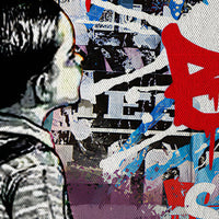 Dream Big -  Quadro Canvas Contemporaneo su telaio in legno Misura: 50x70 cm