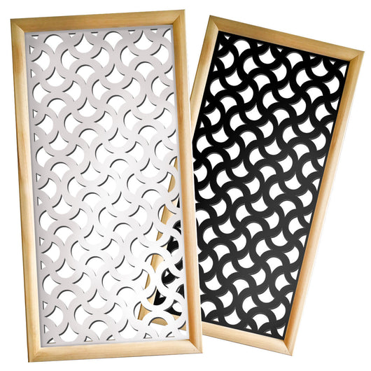 DROPS  - Moduli Decorativi in Legno e PVC Misura: 47x94 cm, Colore: nero