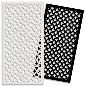 DROPS - Pannello in PVC traforato - Parasole Colore: nero, Misura: 50x150 cm
