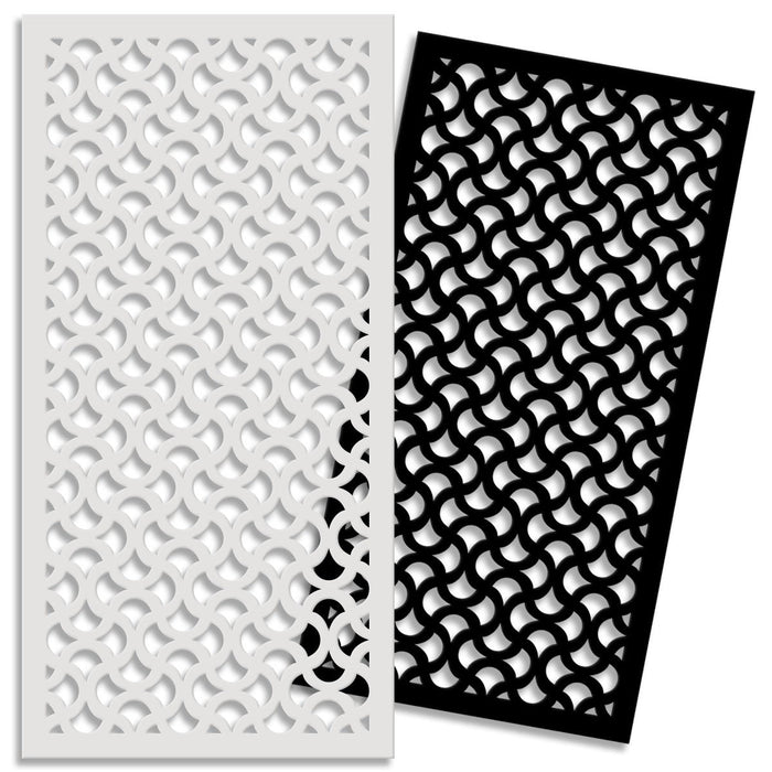 DROPS - Pannello in PVC traforato - Parasole Colore: nero, Misura: 50x150 cm