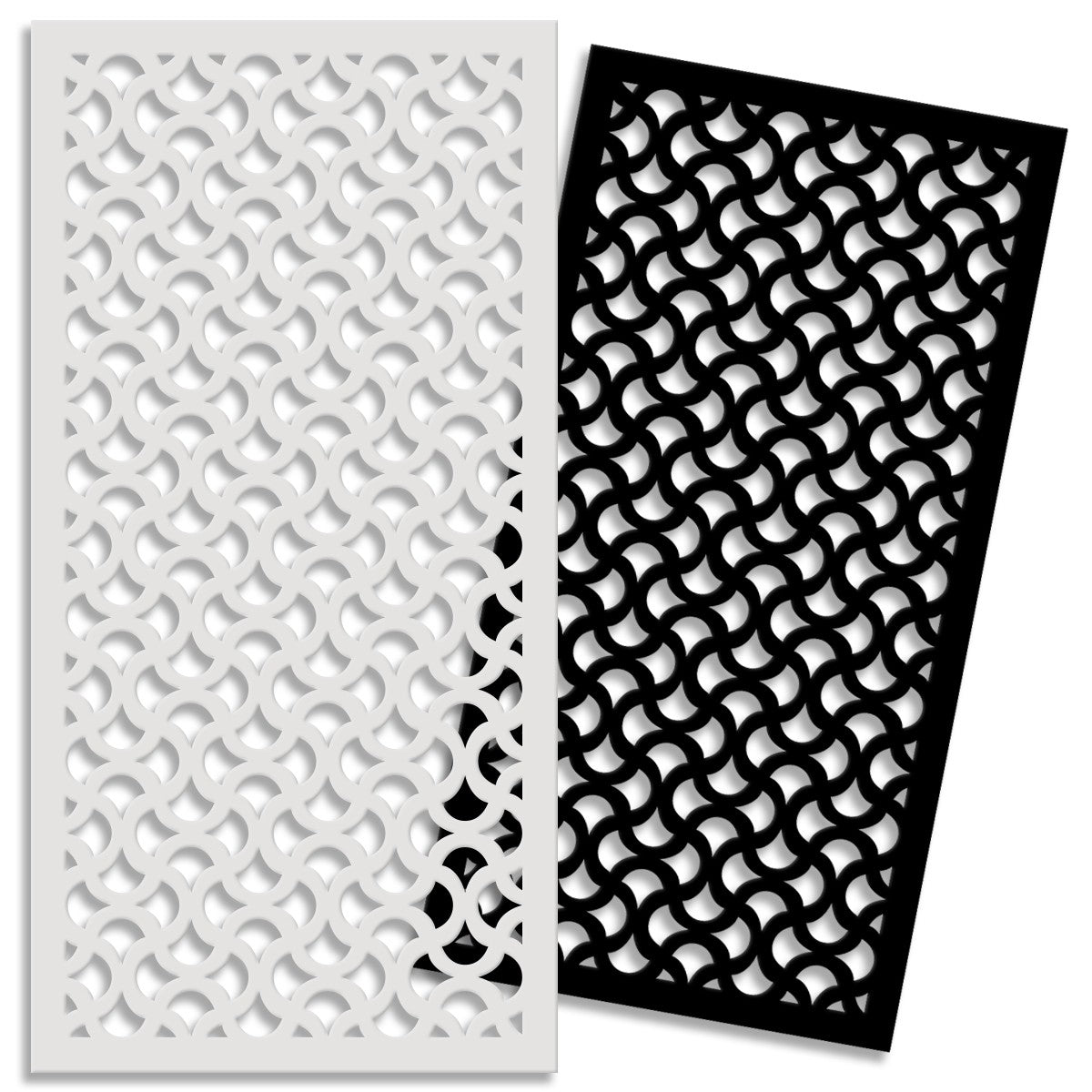 DROPS - Pannello in PVC traforato - Parasole Colore: bianco, Misura: 73x148 cm