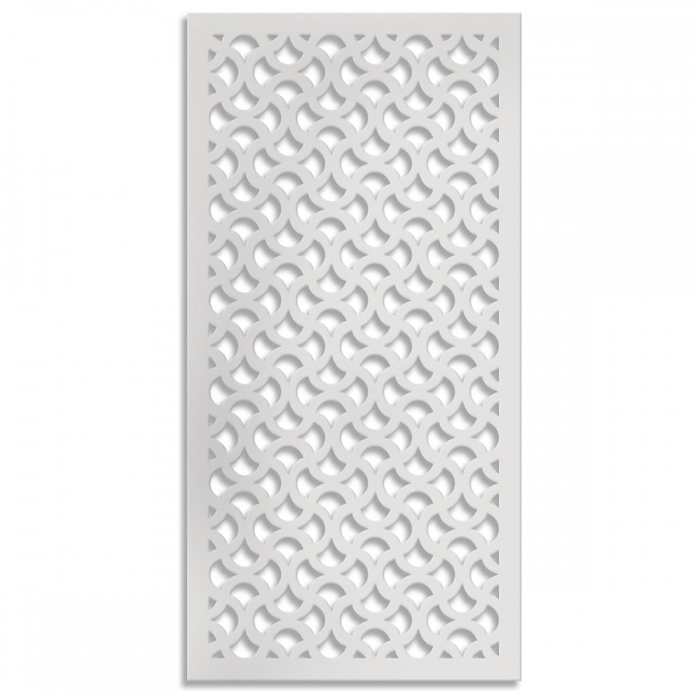 DROPS - Pannello in PVC traforato - Parasole Misura: 47x94 cm, Colore: bianco