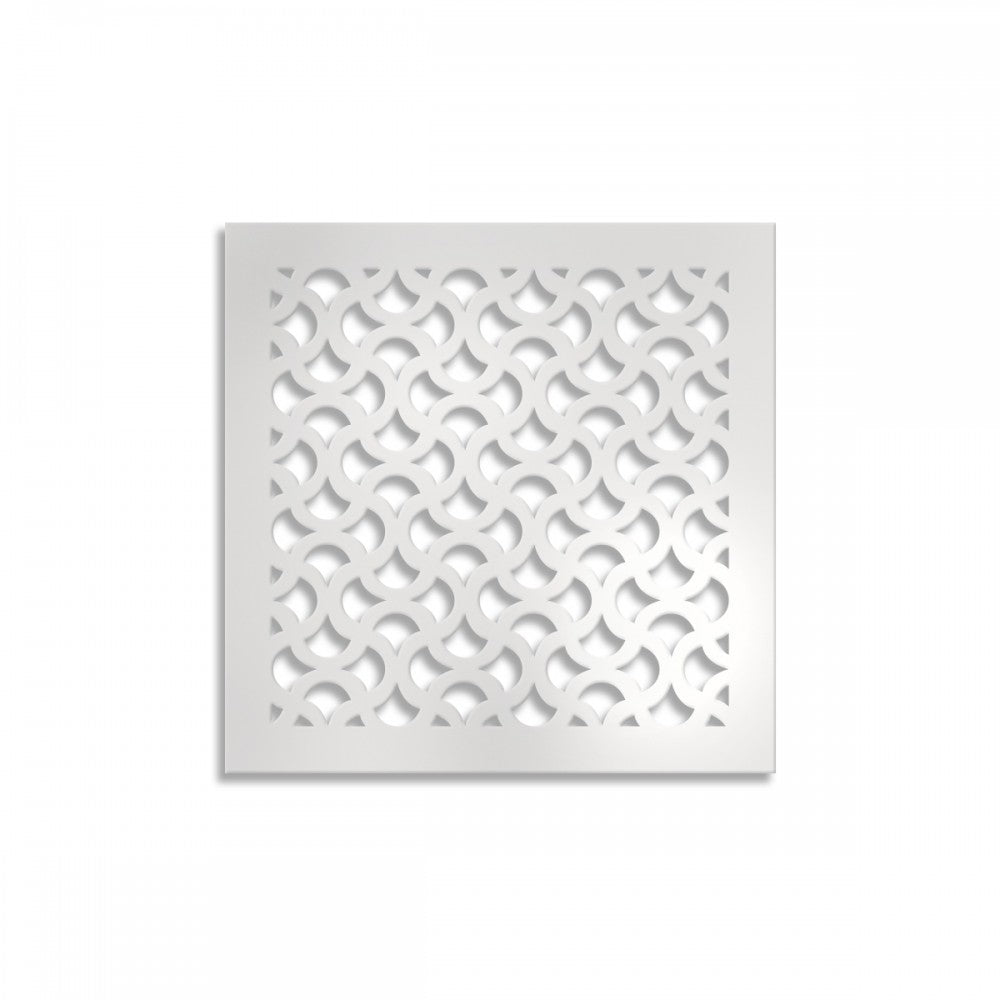 DROPS - Pannello in PVC traforato - Parasole Misura: 98x98 cm, Colore: bianco