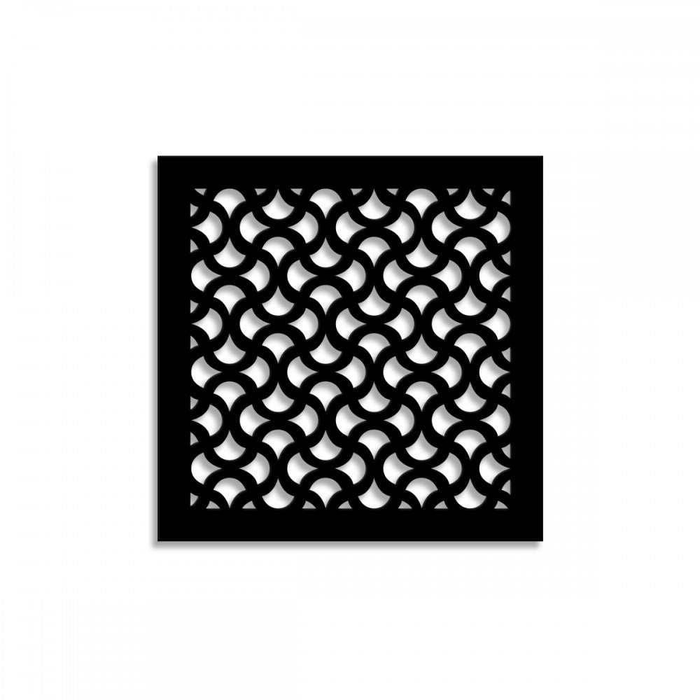 DROPS - Pannello in PVC traforato - Parasole Misura: 98x98 cm, Colore: nero