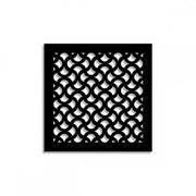 DROPS - Pannello in PVC traforato - Parasole Misura: 98x98 cm, Colore: nero