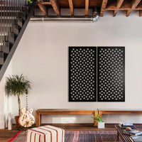 DROPS - Pannello in PVC traforato - Parasole Colore: nero, Misura: 50x150 cm