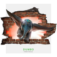 Dumbo Adesivo parete muro effetto 3D buco MATTONI wall sticker adesivo per muro DUMBO Misura: 150x100 cm