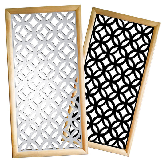 ECLECTIC - Moduli Decorativi in Legno e PVC Colore: bianco, Misura: 73x148 cm