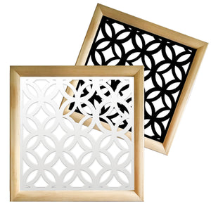 ECLECTIC - Moduli Decorativi in Legno e PVC Colore: bianco, Misura: 73x73 cm