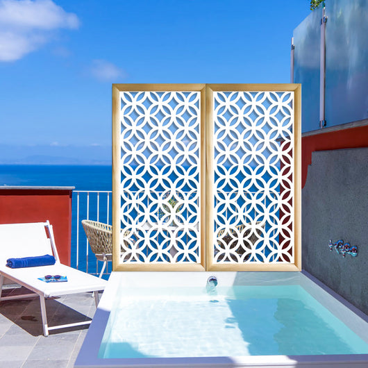 ECLECTIC - Moduli Decorativi in Legno e PVC Colore: bianco, Misura: 47x94 cm