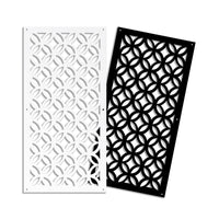 ECLECTIC - Pannello in PVC traforato - Parasole Colore: nero, Misura: 50x150 cm