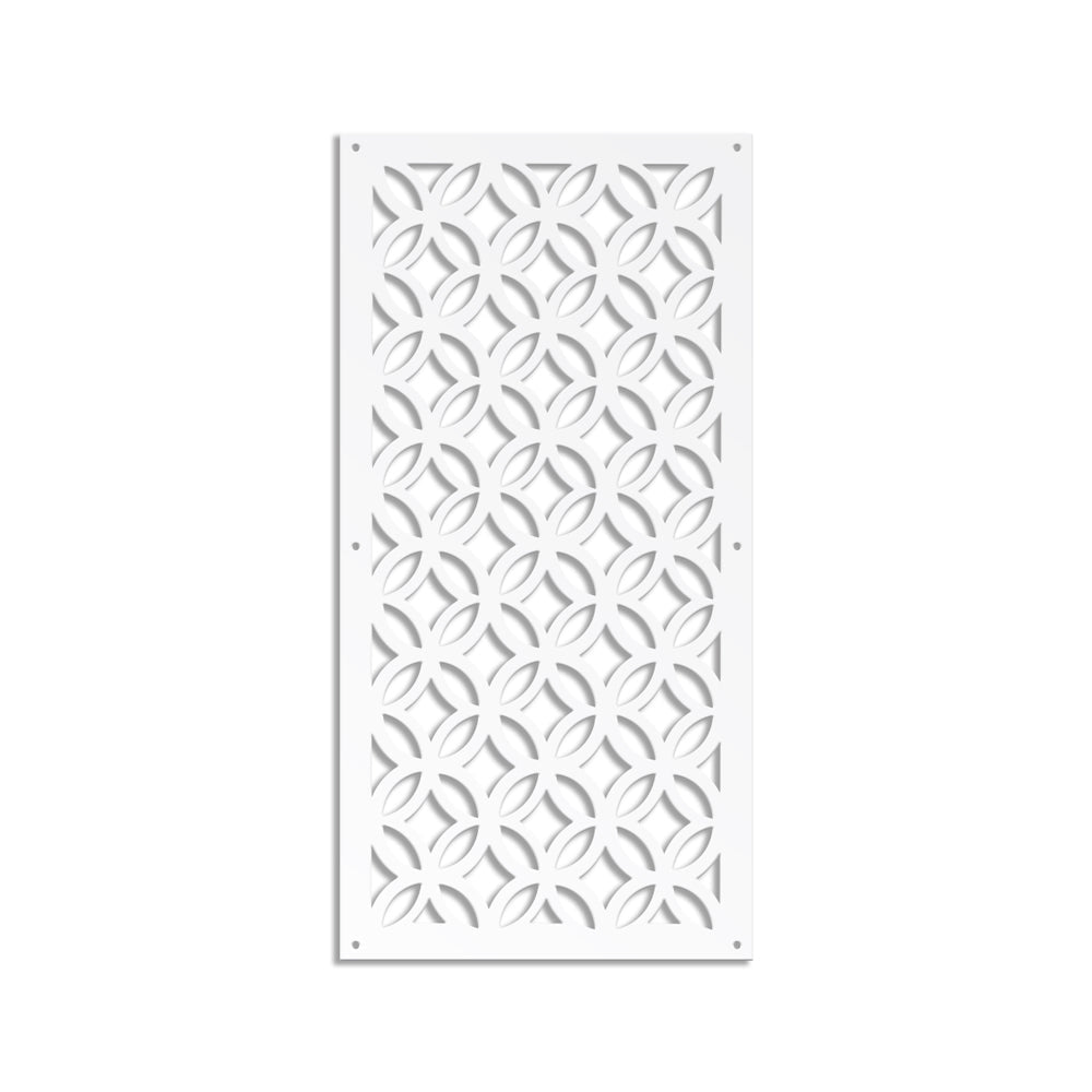 ECLECTIC - Pannello in PVC traforato - Parasole Misura: 50x150 cm, Colore: bianco