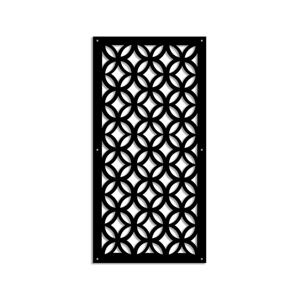 ECLECTIC - Pannello in PVC traforato - Parasole Misura: 98x198 cm, Colore: nero