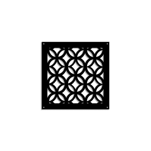 ECLECTIC - Pannello in PVC traforato - Parasole Misura: 98x98 cm, Colore: nero
