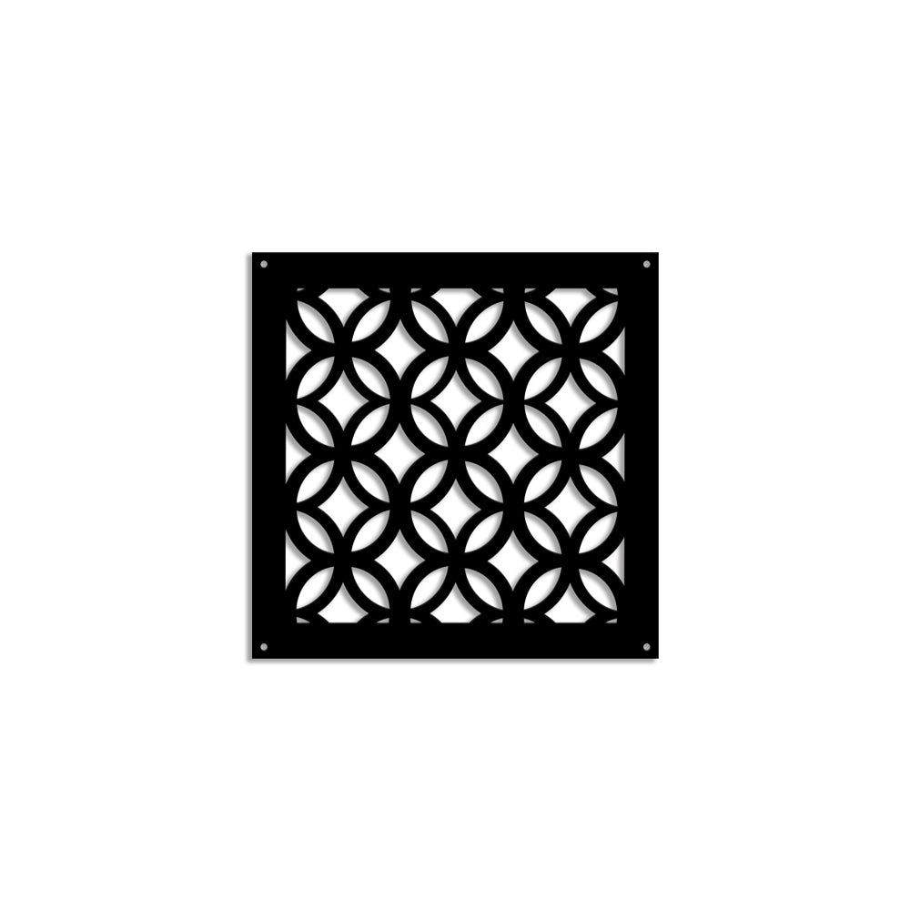 ECLECTIC - Pannello in PVC traforato - Parasole Misura: 73x73 cm, Colore: nero