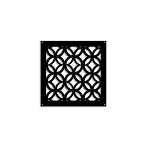 ECLECTIC - Pannello in PVC traforato - Parasole Misura: 73x73 cm, Colore: nero