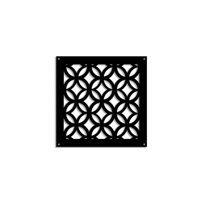 ECLECTIC - Pannello in PVC traforato - Parasole Misura: 73x73 cm, Colore: nero