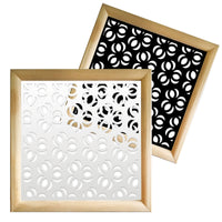 ELLISSE - Moduli Decorativi in Legno e PVC Colore: nero, Misura: 73x73 cm