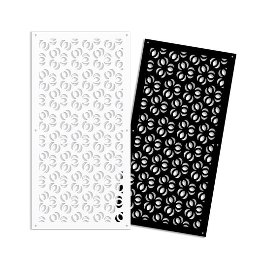 ELLISSE - Pannello in PVC traforato - Parasole Misura: 47x94 cm, Colore: nero