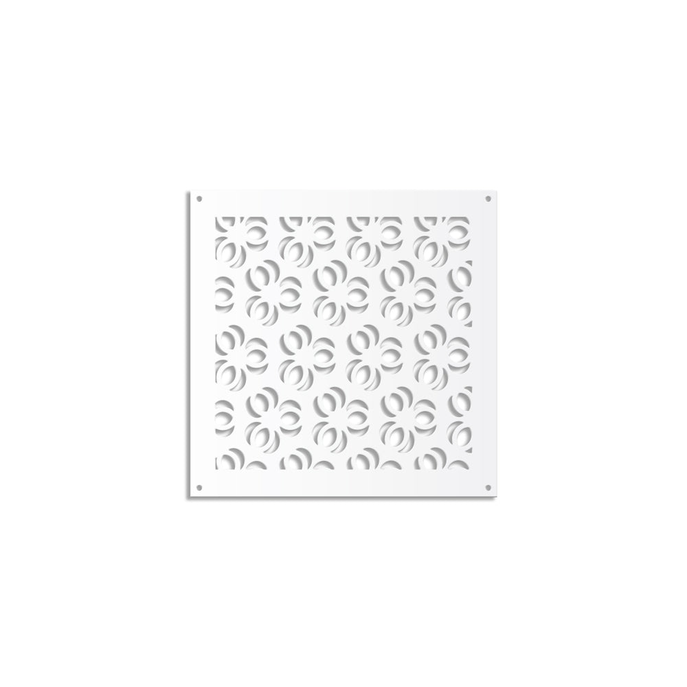 ELLISSE - Pannello in PVC traforato - Parasole Colore: bianco, Misura: 98x98 cm