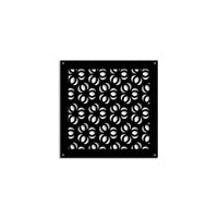 ELLISSE - Pannello in PVC traforato - Parasole Misura: 98x98 cm, Colore: nero