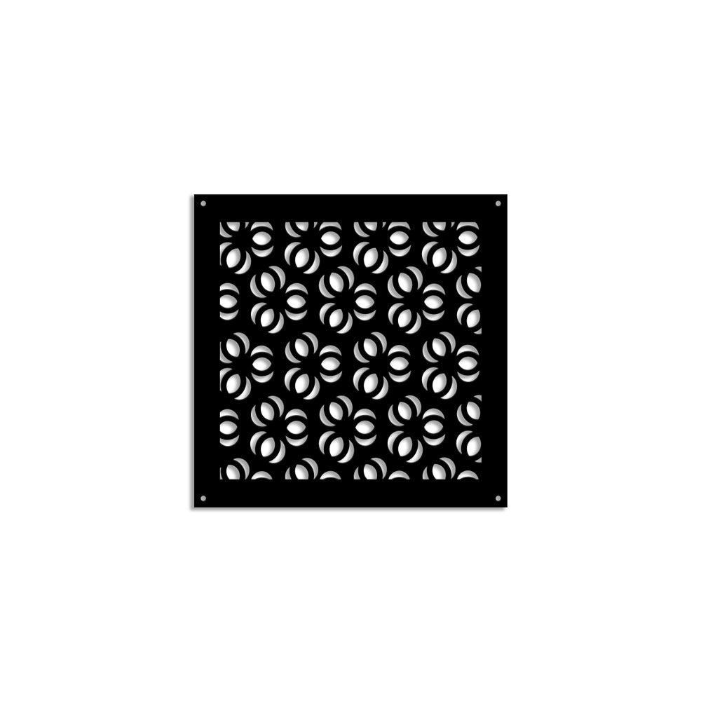 ELLISSE - Pannello in PVC traforato - Parasole Colore: nero, Misura: 73x73 cm