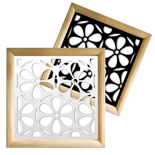 ESAPRIME  - Moduli Decorativi in Legno e PVC Misura: 48x48 cm, Colore: bianco