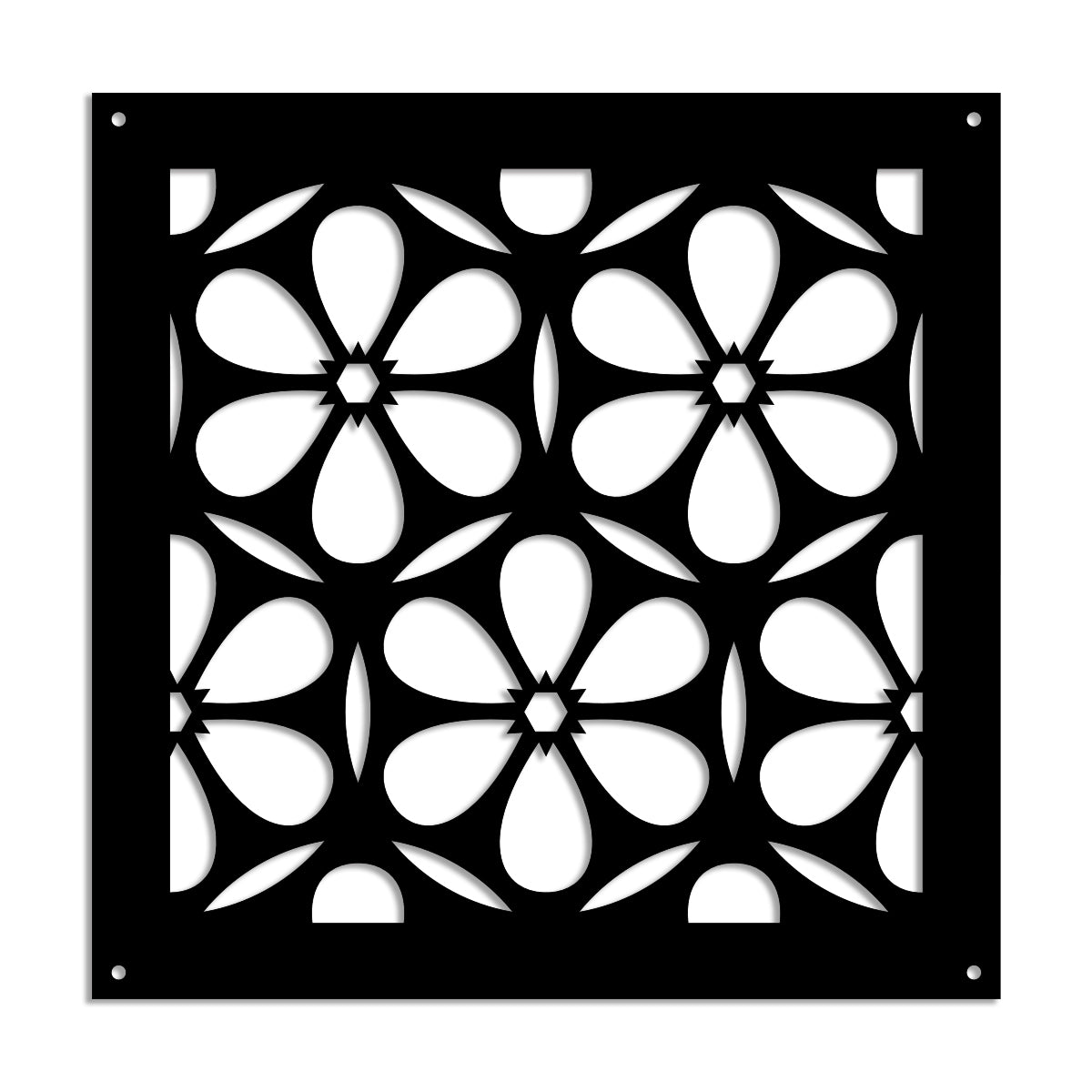 ESAPRIME - Pannello in PVC traforato - Parasole Misura: 48x48 cm, Colore: nero