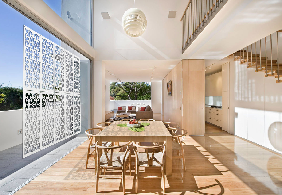 ESAPRIME - Pannello in PVC traforato - Parasole Misura: 73x148 cm, Colore: bianco