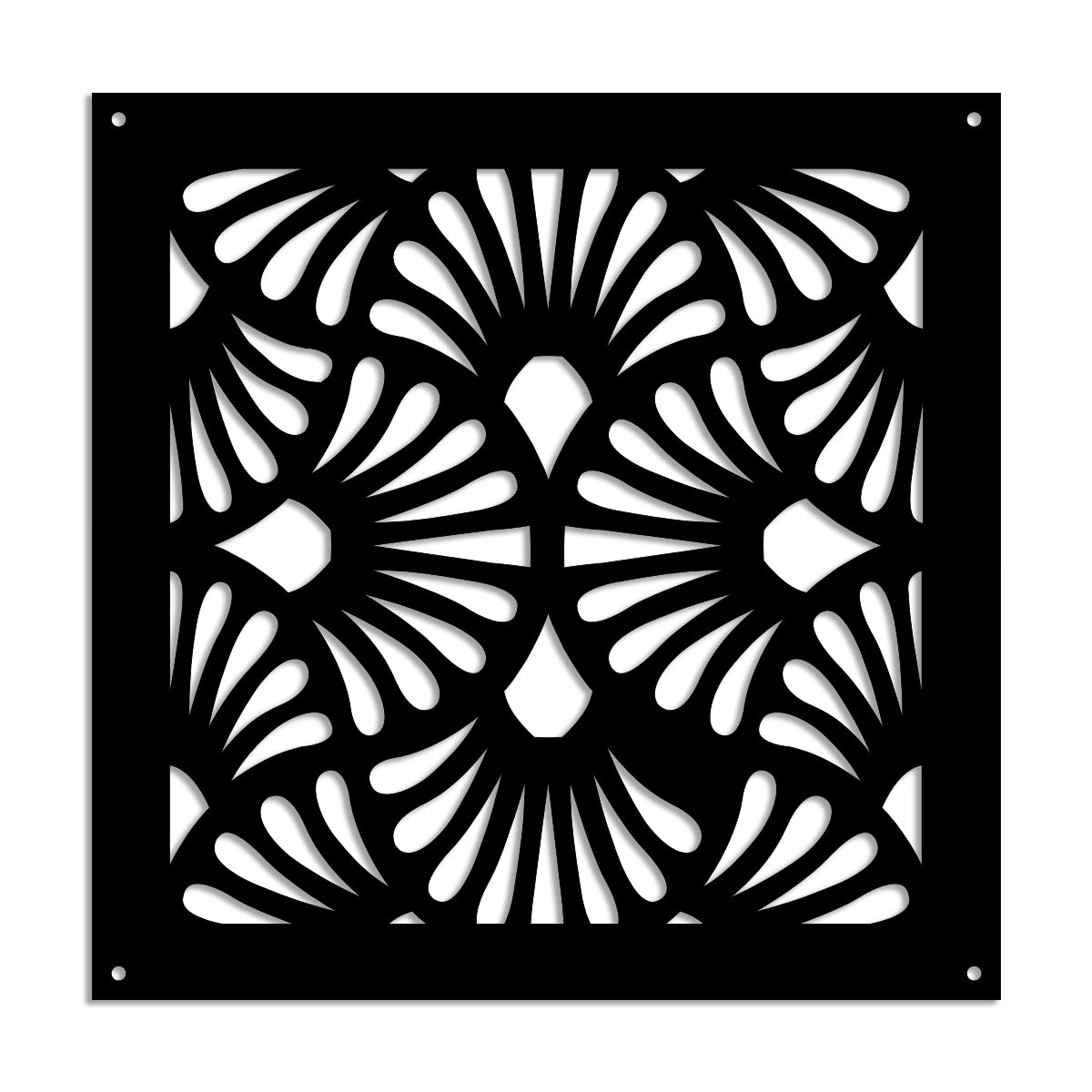 EVENTAILS - Pannello in PVC traforato - Parasole Colore: nero, Misura: 98x98 cm