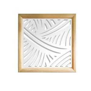 FASCE - Moduli Decorativi in Legno e PVC Misura: 48x48 cm, Colore: bianco