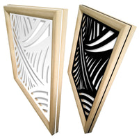 FASCE - Moduli Decorativi in Legno e PVC Misura: 48x48 cm, Colore: bianco