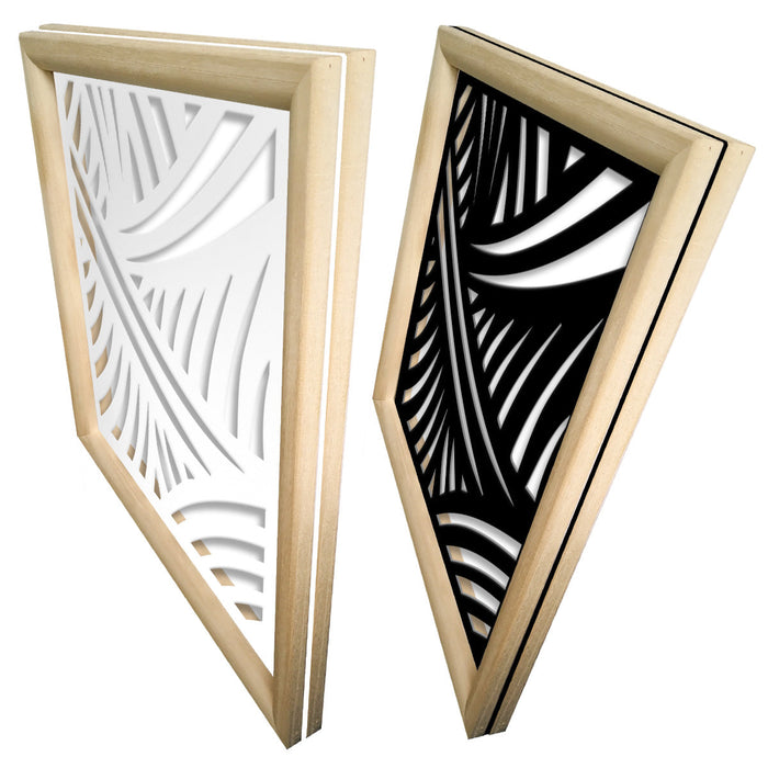 FASCE - Moduli Decorativi in Legno e PVC Misura: 48x48 cm, Colore: bianco