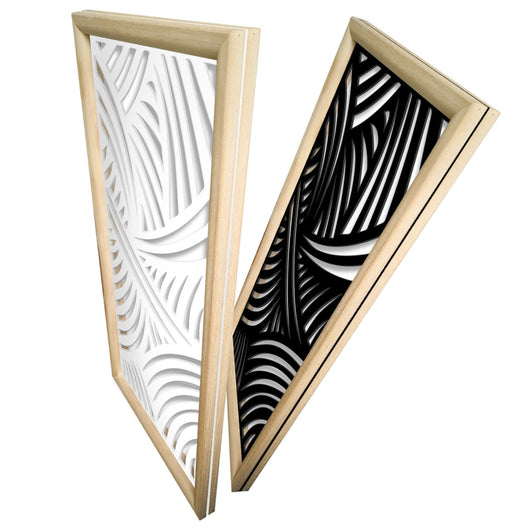 FASCE - Moduli Decorativi in Legno e PVC Colore: nero, Misura: 73x148 cm