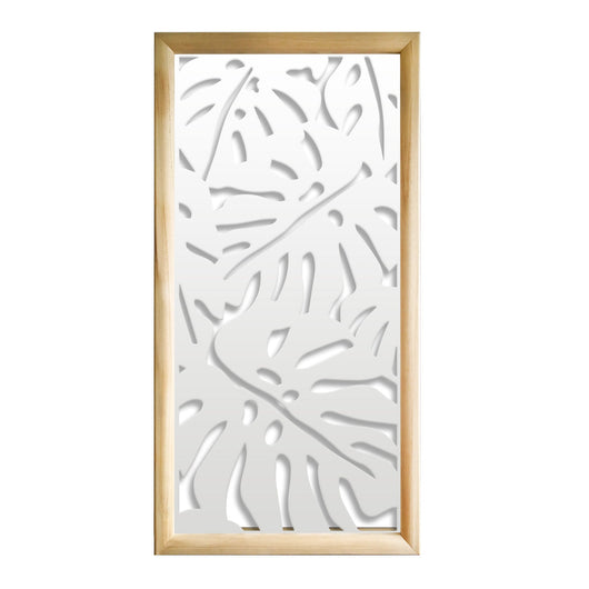 FILODENDRO - Moduli Decorativi in Legno e PVC Misura: 47x94 cm, Colore: bianco