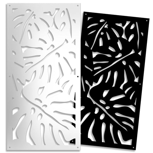 FILODENDRO - Pannello parasole in PVC traforato - spessore 10mm Colore: bianco, Misura: 73x148 cm