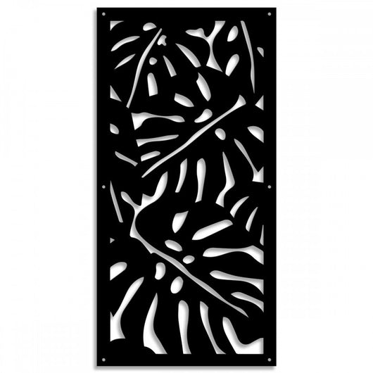 FILODENDRO - Pannello parasole in PVC traforato - spessore 10mm Misura: 47x94 cm, Colore: nero