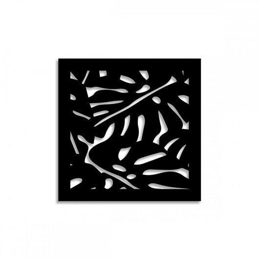 FILODENDRO - Pannello parasole in PVC traforato - spessore 10mm Colore: nero, Misura: 73x73 cm