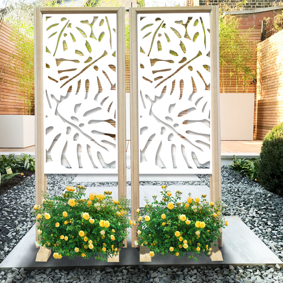 FILODENDRO - Separè  - Paravento modulabile - 70x190cm - in Legno e PVC Colore: bianco