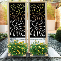 FILODENDRO - Separè  - Paravento modulabile - 70x190cm - in Legno e PVC Colore: nero