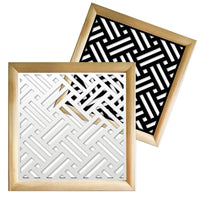 FILOTTO - Moduli Decorativi in Legno e PVC Misura: 48x48 cm, Colore: nero